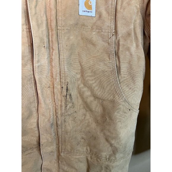 Vintage Carhartt Jacket Lg Quilt Lined Tan Brown - Picture 2 of 7
